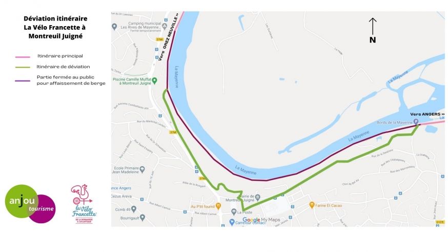 Velo discount francette map