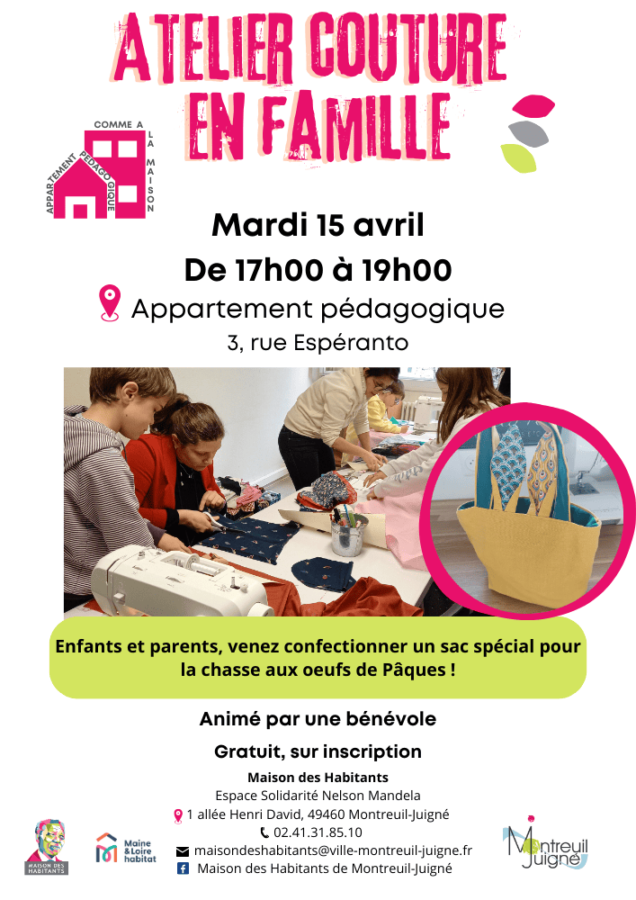 Affiche couture en famille Avril 2025