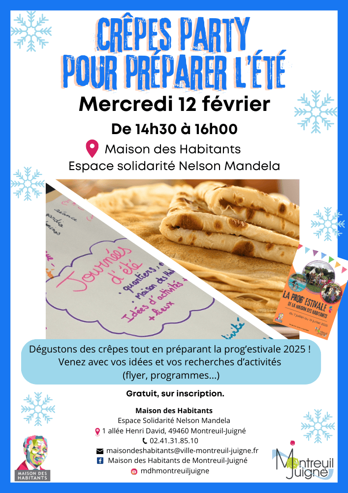 Affiche crêpes party FEV25