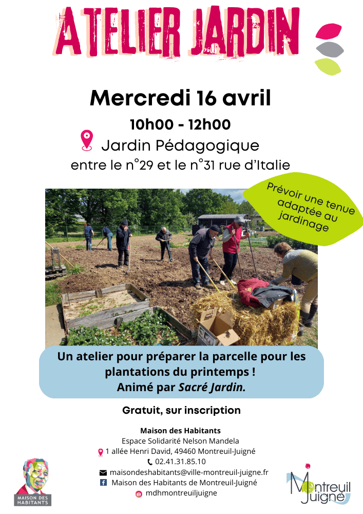 Affiche jardin avril 2025