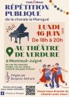 Affiche répétition publique chorale